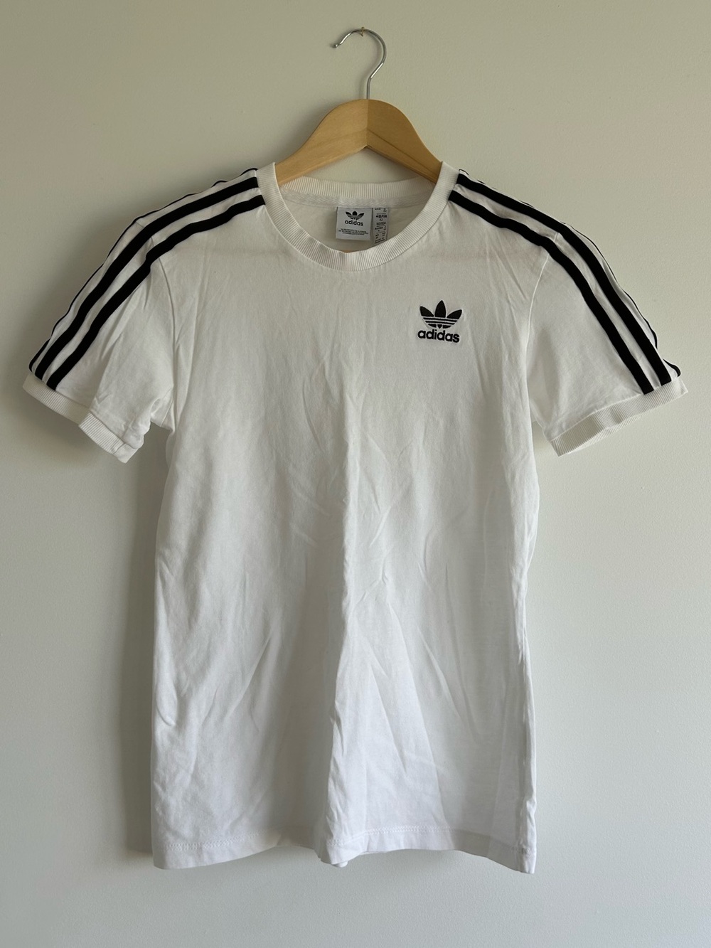Adidas White and Black t-shirt Size XS